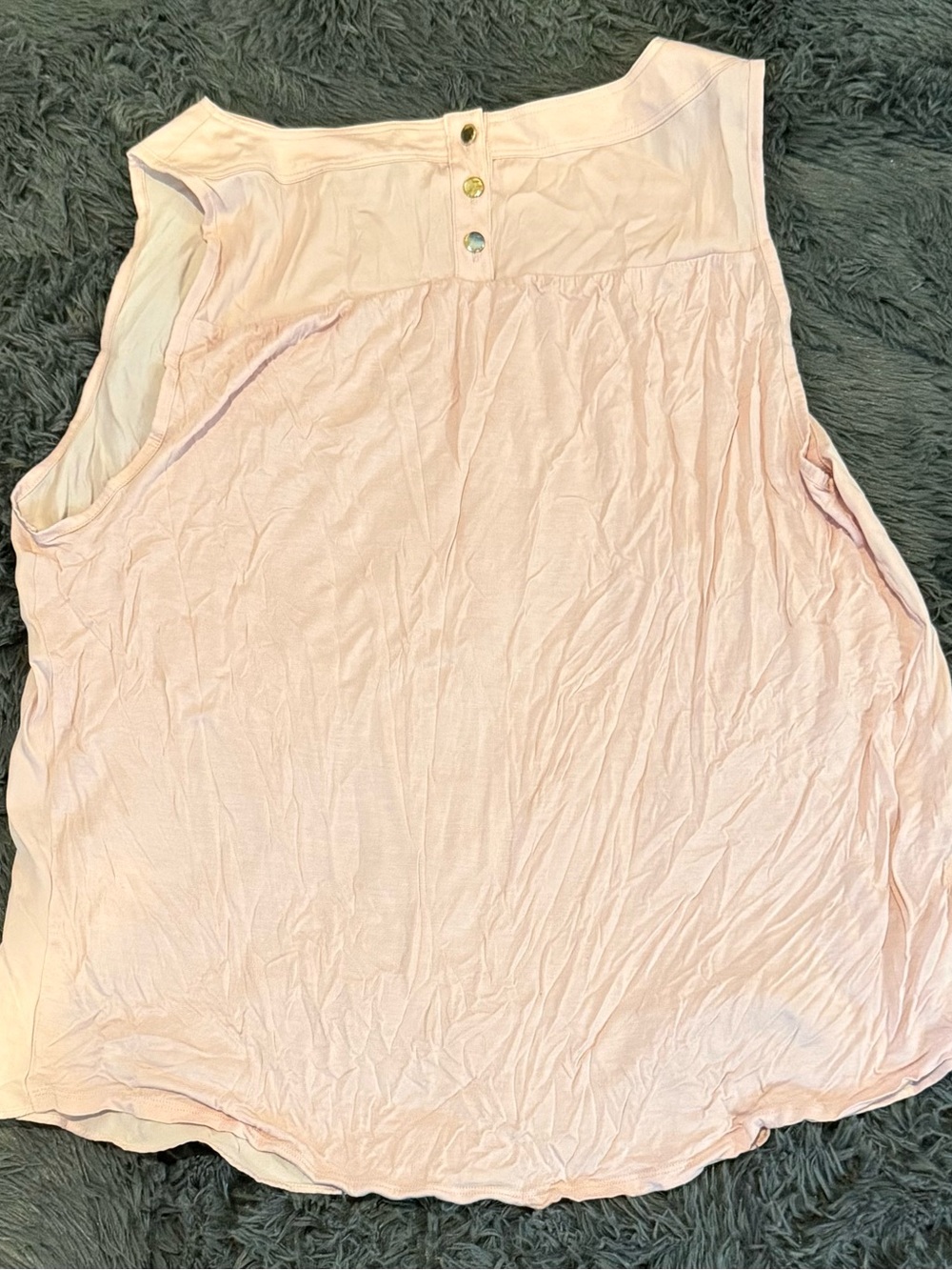 LOFT Soft Pink Button-Back Sleeveless Tank